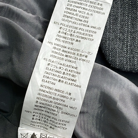 United colors of Benetton gray 2 button front pockets pinstripe blazer - Picture 8 of 17